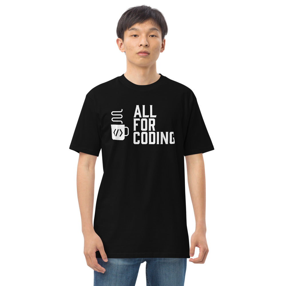 All For Coding - Men’s premium heavyweight tee